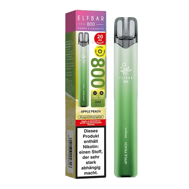 Elfbar 800 Einweg E-Shisha 20mg - Apple Peach – Produktabbildung