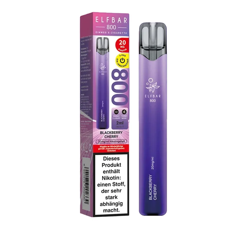 Elfbar 800 Einweg E-Shisha 20mg - Blackberry Cherry – Produktabbildung