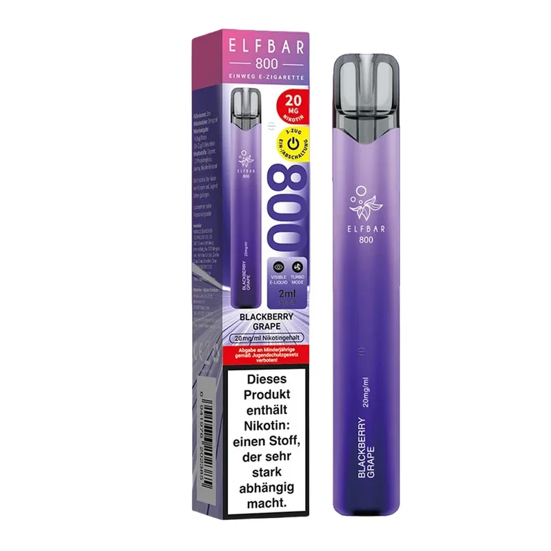 Elfbar 800 Einweg E-Shisha 20mg - Blackberry Grape – Produktabbildung