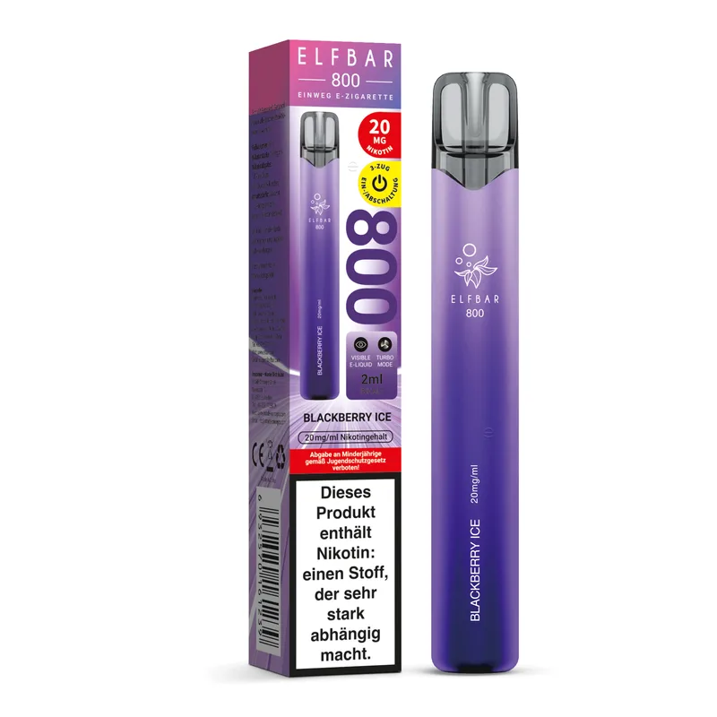 Elfbar 800 Einweg E-Shisha 20mg - Blackberry Ice – Produktabbildung