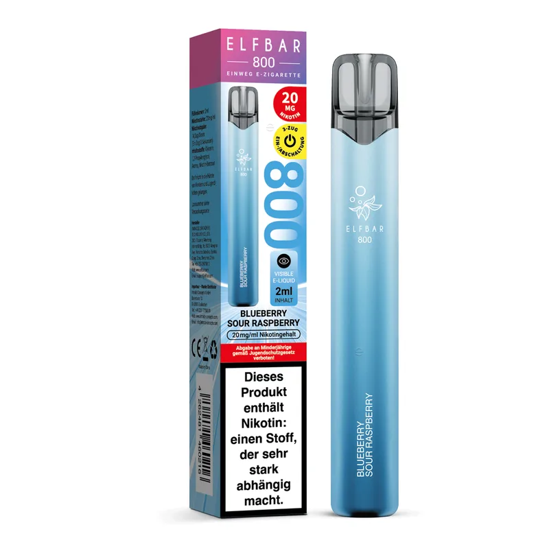 Elfbar 800 Einweg E-Shisha 20mg - Blueberry Sour Raspberry – Produktabbildung