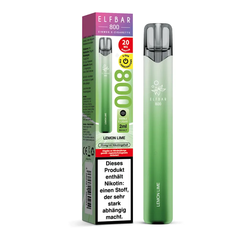 Elfbar 800 Einweg E-Shisha 20mg - Lemon Lime – Produktabbildung