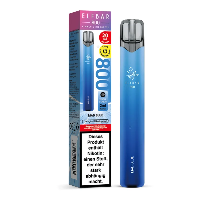 Elfbar 800 Einweg E-Shisha 20mg - Mad Blue – Produktabbildung