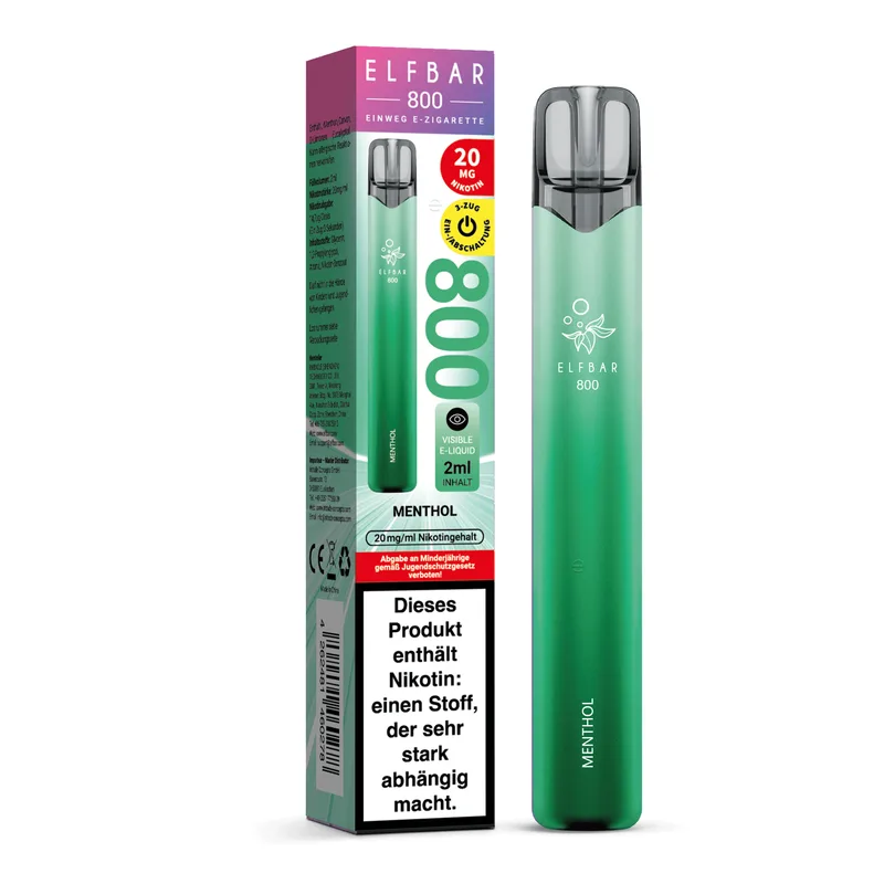 Elfbar 800 Einweg E-Shisha 20mg - Menthol – Produktabbildung