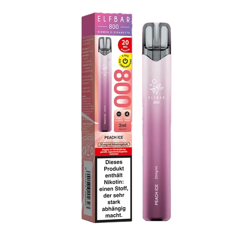 Elfbar 800 Einweg E-Shisha 20mg - Peach Ice – Produktabbildung