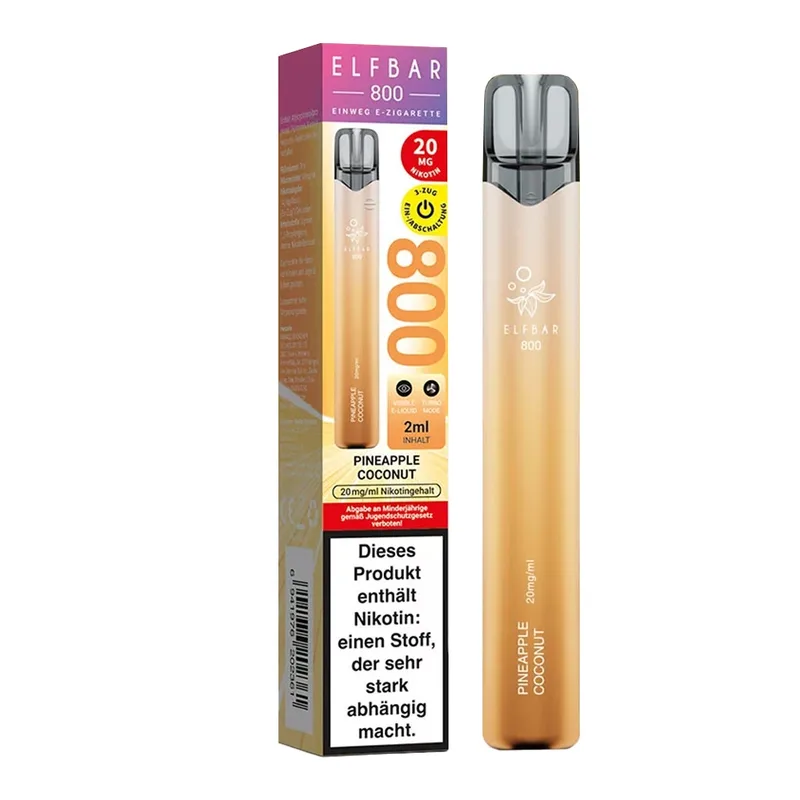 Elfbar 800 Einweg E-Shisha 20mg - Pinapple Coconut – Produktabbildung