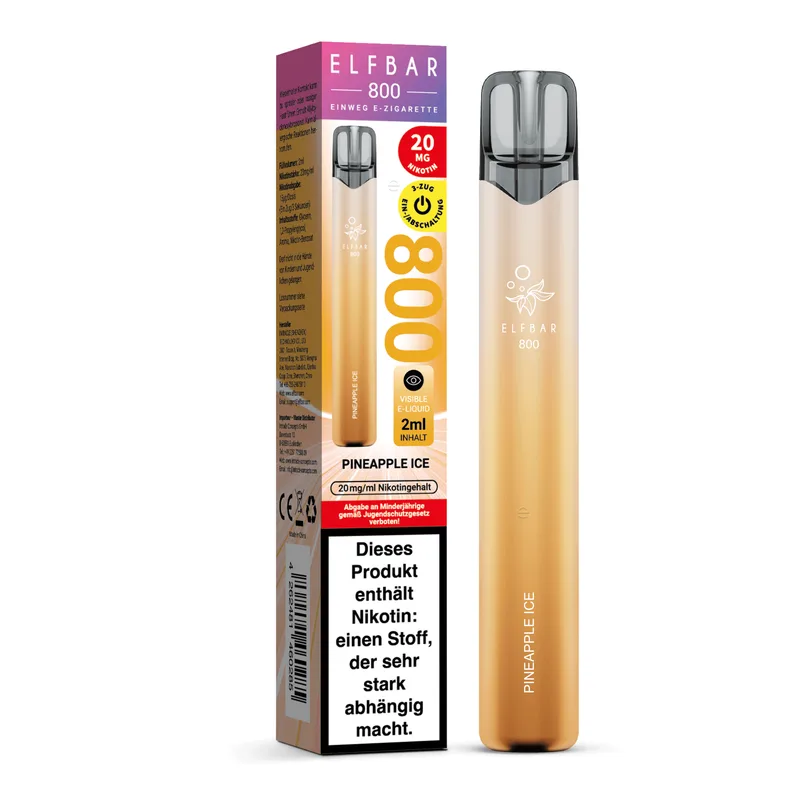 Elfbar 800 Einweg E-Shisha 20mg - Pinapple Ice – Produktabbildung