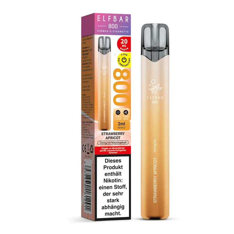 Elfbar 800 Einweg E-Shisha 20mg - Strawberry Apricot – Produktabbildung