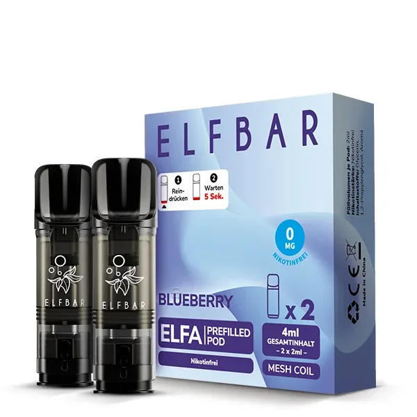 Elfbar ELFA Nikotinfrei POD (2stk) - Blueberry – Produktabbildung