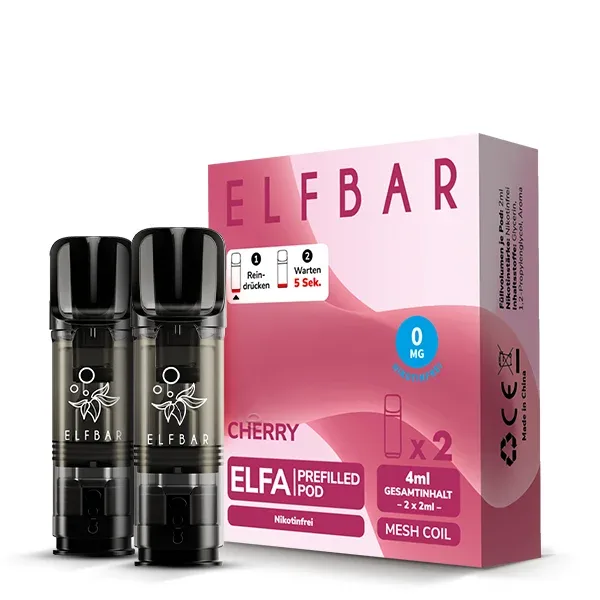Elfbar ELFA Nikotinfrei POD (2stk) - Cherry – Produktabbildung