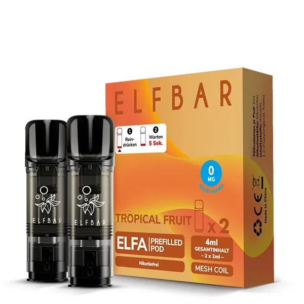 Elfbar ELFA Nikotinfrei POD (2stk) - Tropical Fruit – Produktabbildung