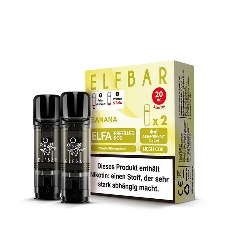 Elfbar ELFA POD (2stk) - Banana 20mg – Produktabbildung