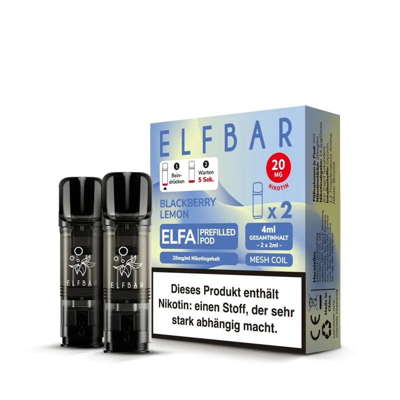 Elfbar ELFA POD (2stk) - Blackberry Lemon 20mg – Produktabbildung