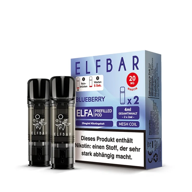 Elfbar ELFA POD (2stk) - Blueberry 20mg – Produktabbildung