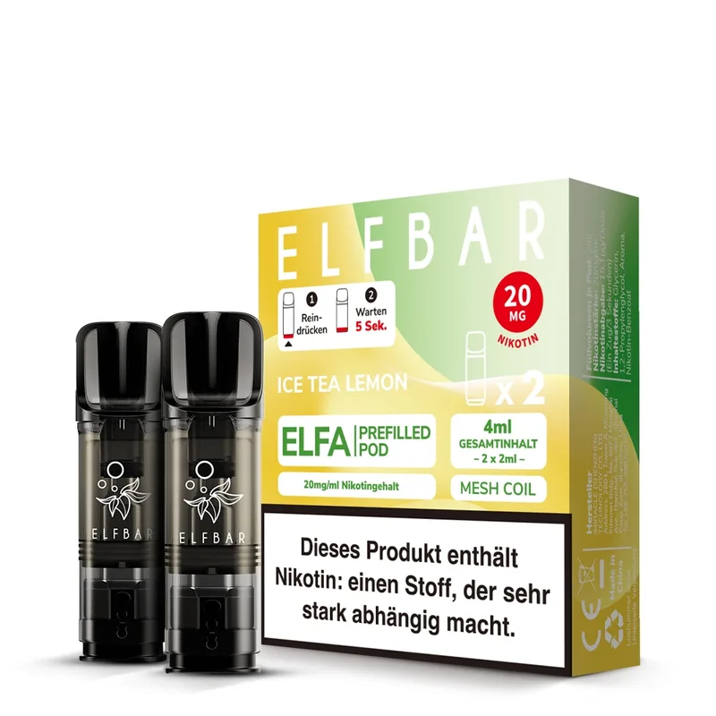 Elfbar ELFA POD (2stk) - Iced Tea Lemon 20mg – Produktabbildung