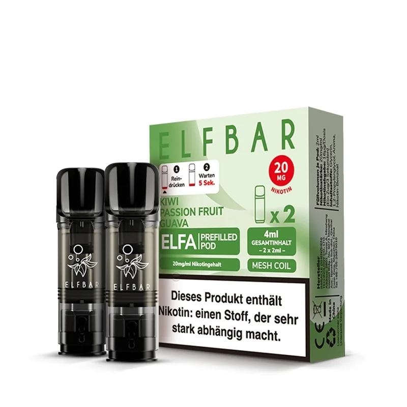 Elfbar ELFA POD (2stk) - Kiwi Passion Fruit Guava 20mg – Produktabbildung