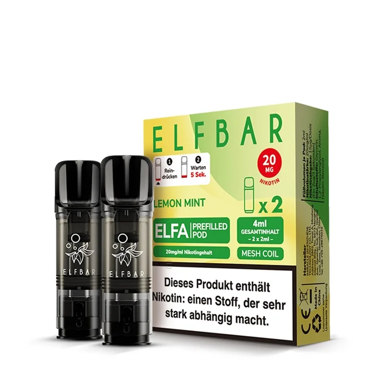 Elfbar ELFA POD (2stk) - Lemon Mint 20mg – Produktabbildung
