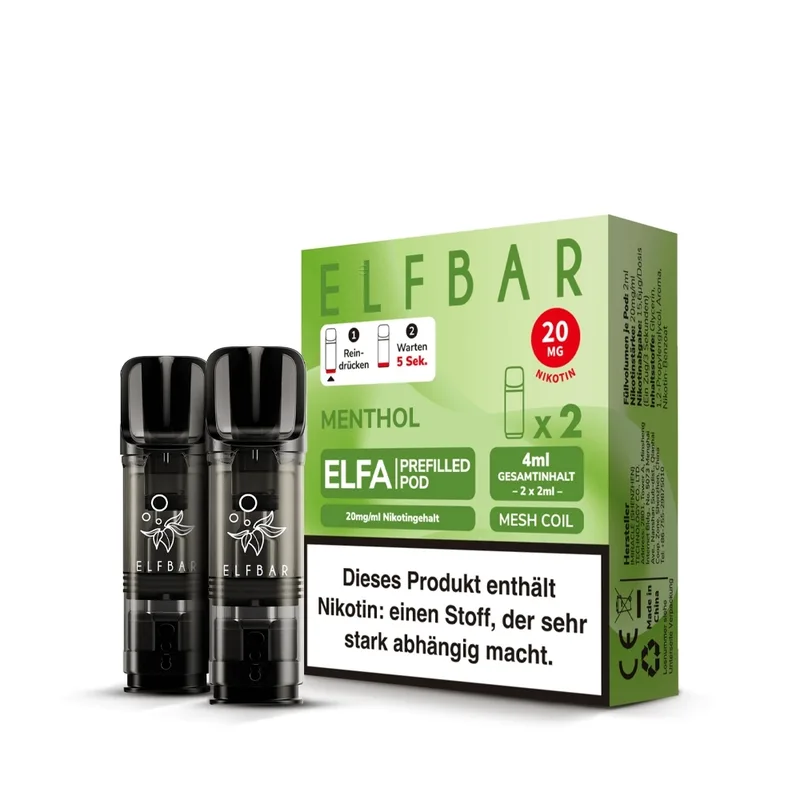 Elfbar ELFA POD (2stk) - Menthol 20mg – Produktabbildung