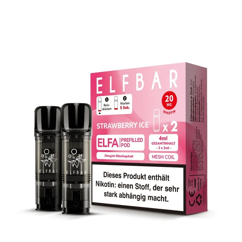 Elfbar ELFA POD (2stk) - Strawberry Ice 20mg – Produktabbildung