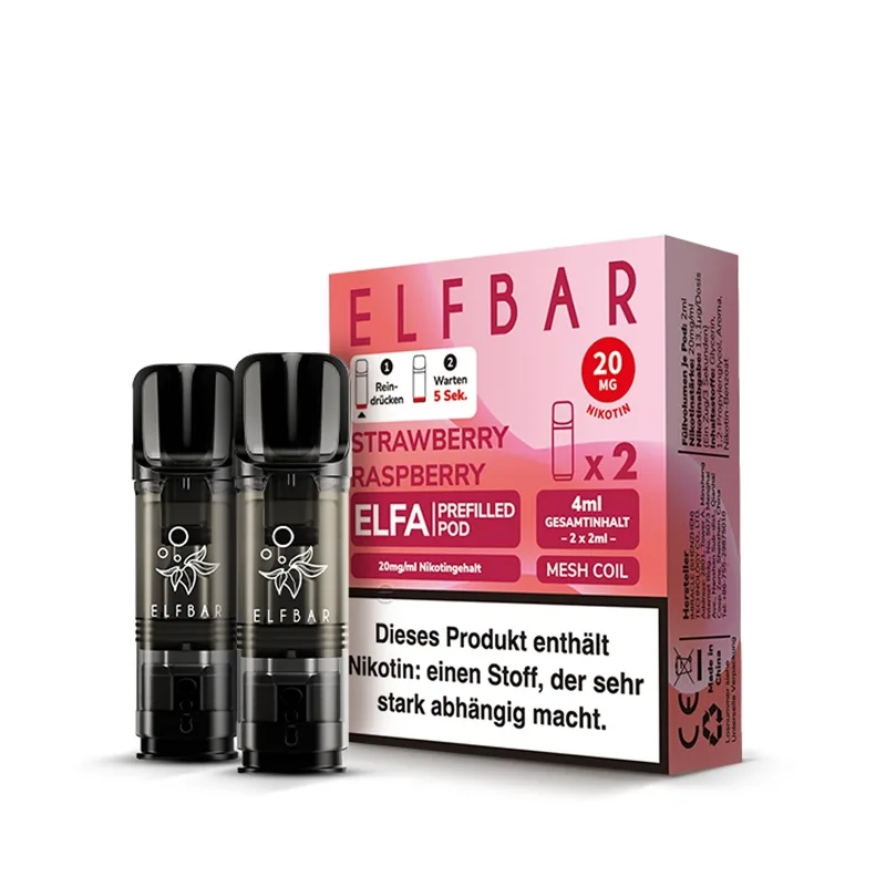 Elfbar ELFA POD (2stk) - Strawberry Raspberry 20mg – Produktabbildung