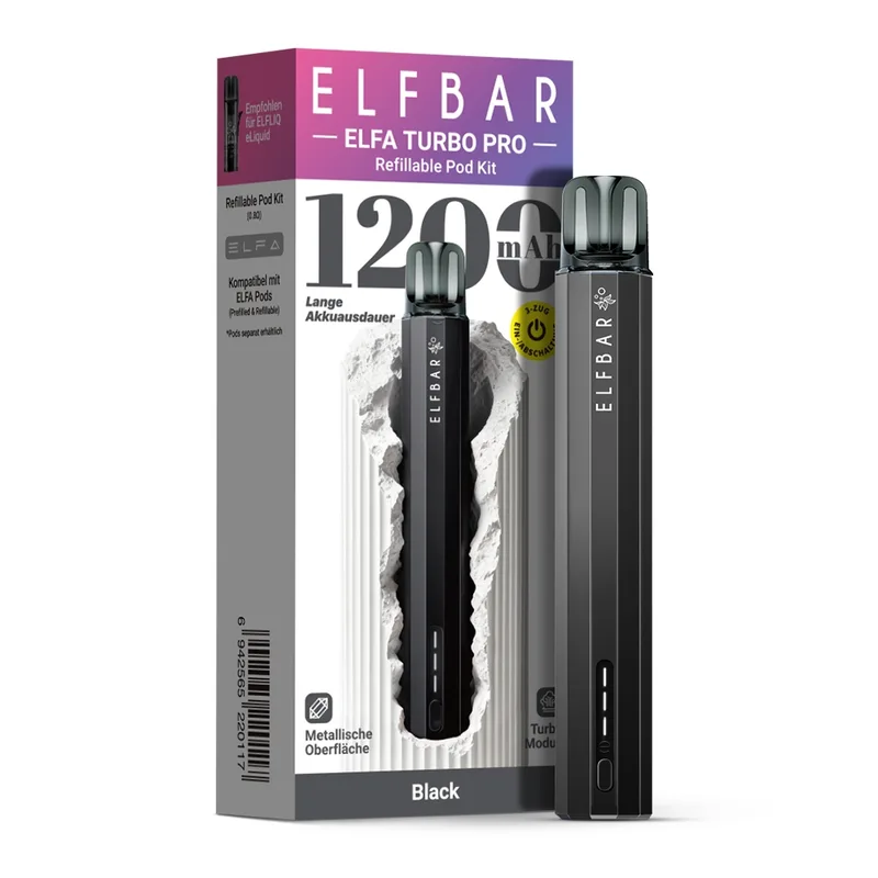 Elfbar ELFA Turbo Pro Kit - Black – Produktabbildung