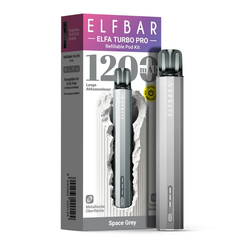 Elfbar ELFA Turbo Pro Kit - Space Grey – Produktabbildung