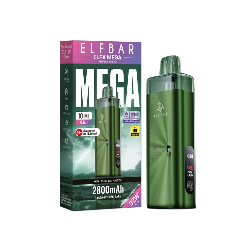 Elfbar ELFX Mega Pod Kit - Grün – Produktabbildung