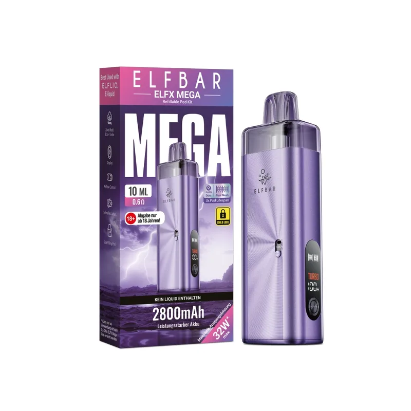 Elfbar ELFX Mega Pod Kit - Lila – Produktabbildung