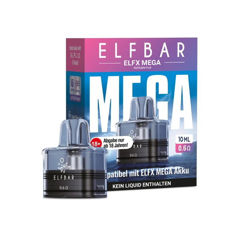 Elfbar ELFX Mega - Refillable Pod - 10ml - 0,6 Ohm – Produktabbildung