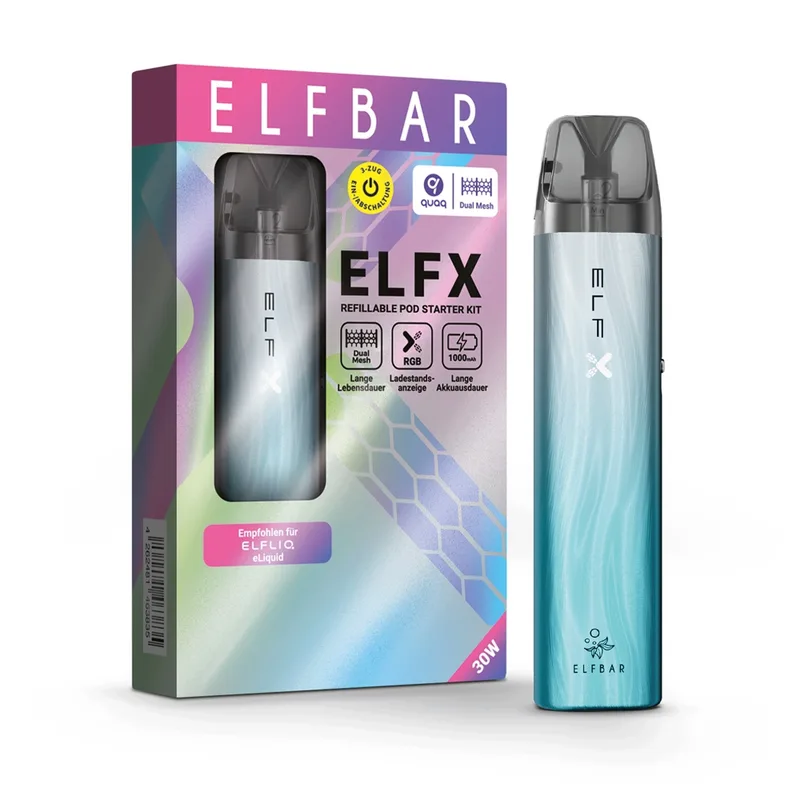 Elfbar ELFX Refillable Kit - Silver Blue – Produktabbildung