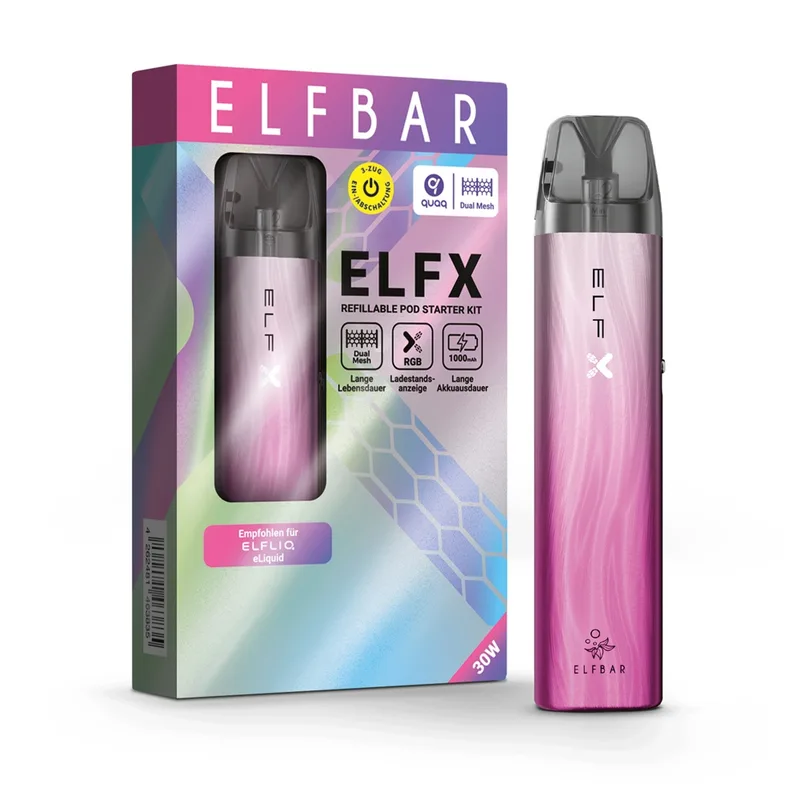 Elfbar ELFX Refillable Kit - Silver Pink – Produktabbildung