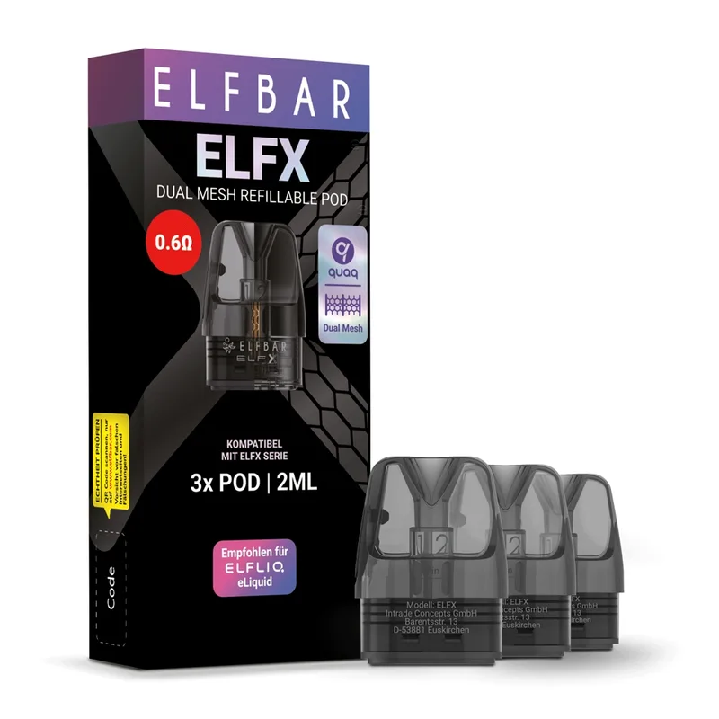 Elfbar ELFX - Refillable Pod - 0,6 Ohm (3stk) – Produktabbildung