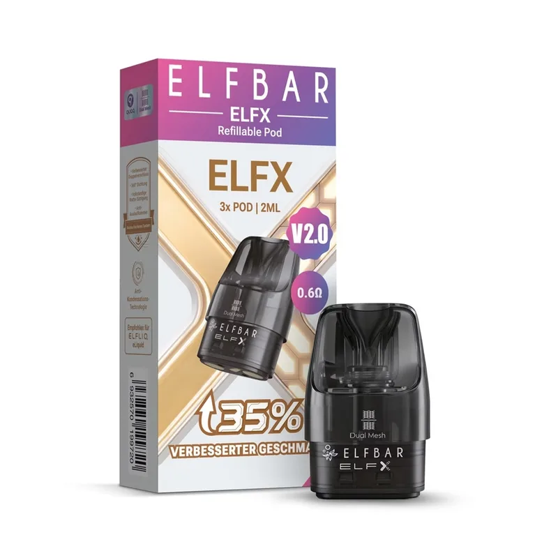 Elfbar ELFX V2 - Refillable Pod - 2ml - 0,6 Ohm (3stk) – Produktabbildung
