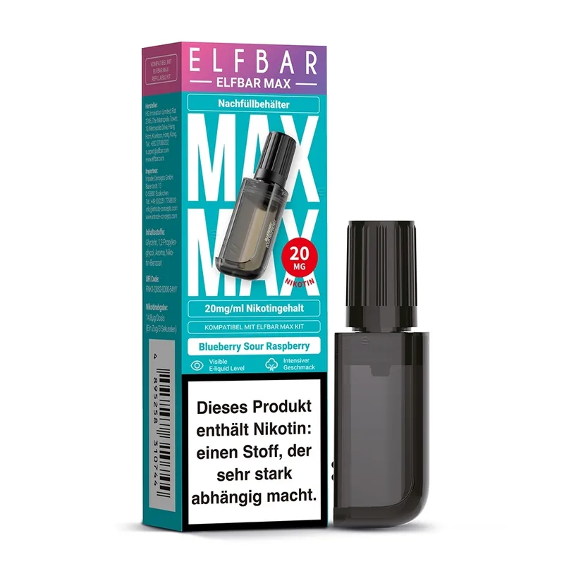 Elfbar Max Pod - Blueberry Sour Raspberry – Produktabbildung