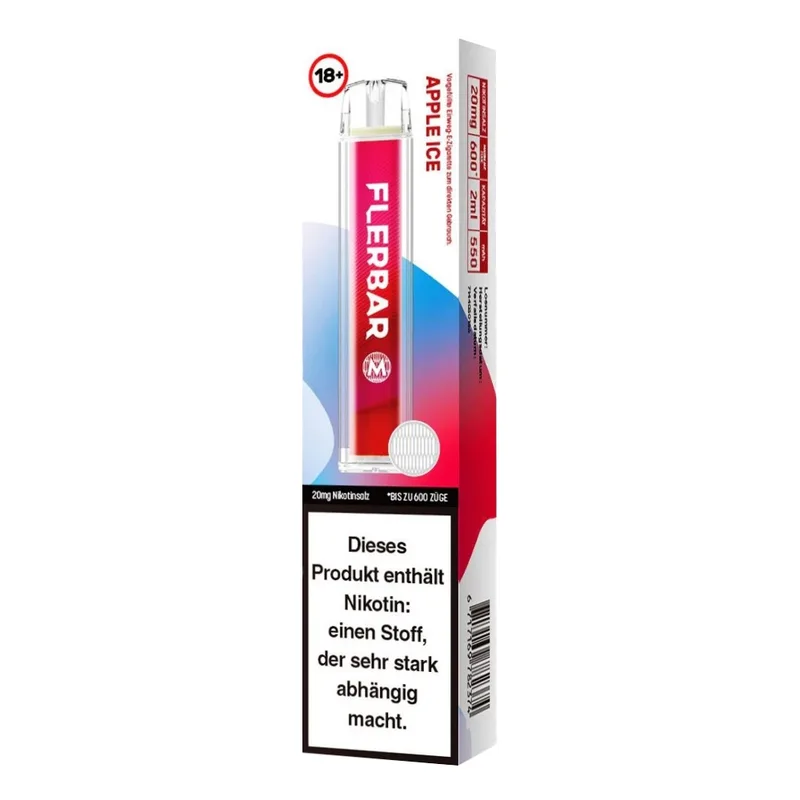 Flerbar M E-Shisha 600 - Apple Ice 20mg – Produktabbildung
