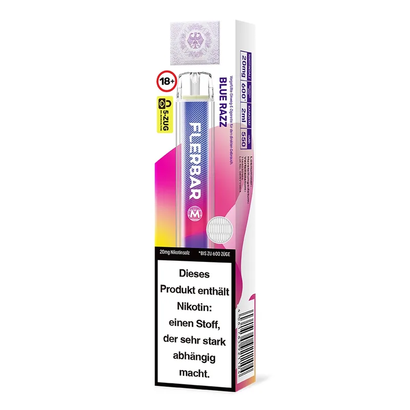 Flerbar M E-Shisha 600 - Blue Razz 20mg – Produktabbildung