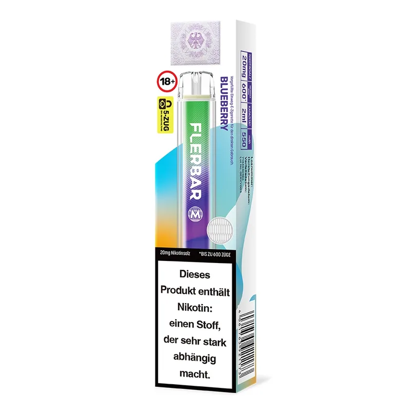 Flerbar M E-Shisha 600 - Blueberry 20mg – Produktabbildung