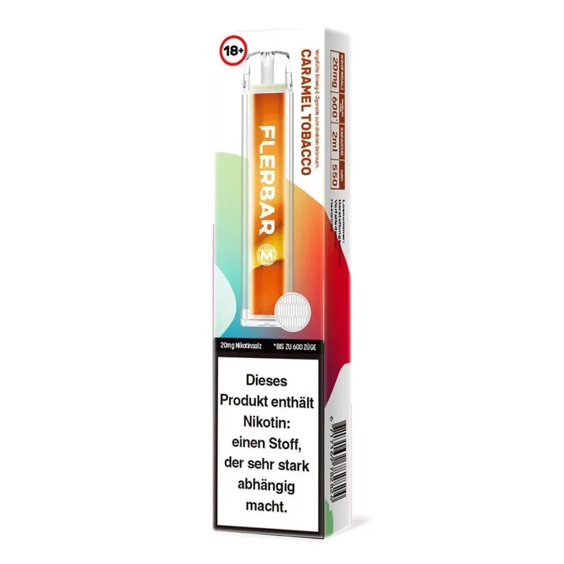 Flerbar M E-Shisha 600 - Caramel Tobacco 20mg – Produktabbildung