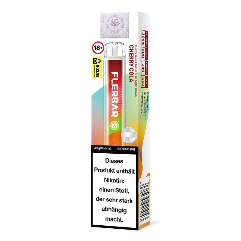 Flerbar M E-Shisha 600 - Cherry Cola 20mg – Produktabbildung