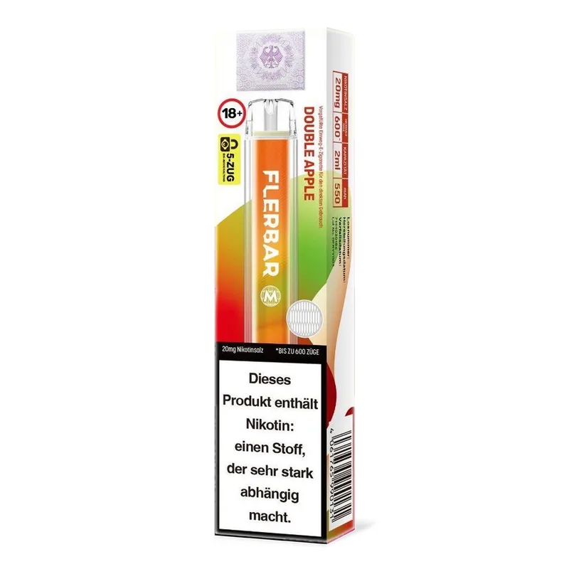 Flerbar M E-Shisha 600 - Double Apple 20mg – Produktabbildung