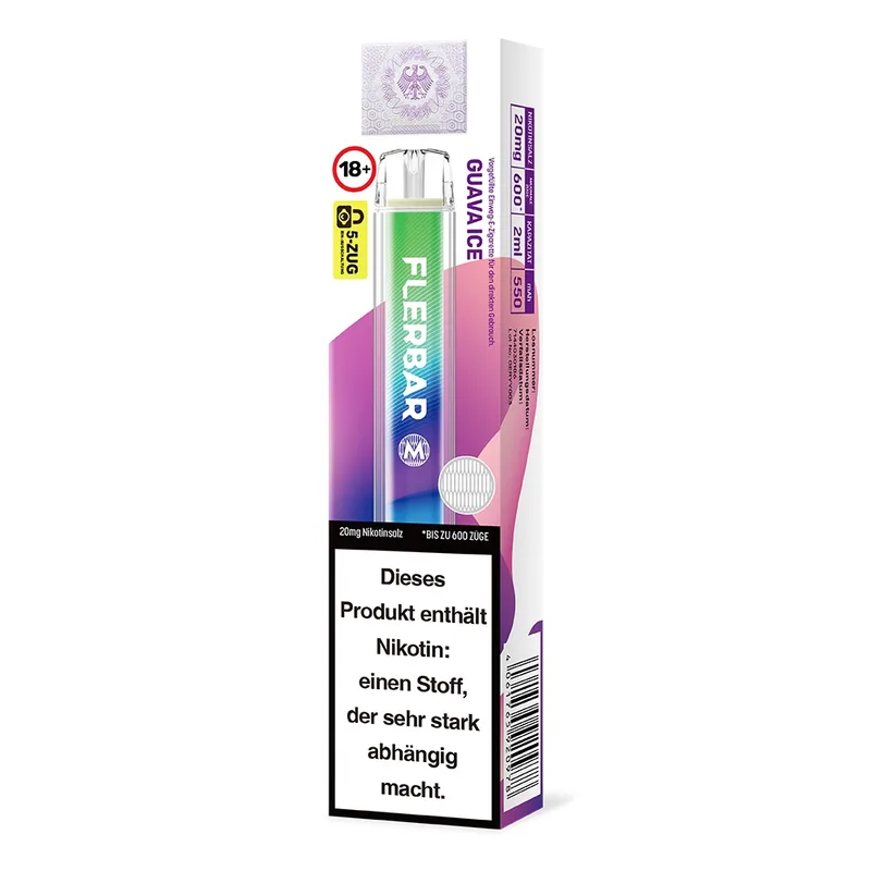 Flerbar M E-Shisha 600 - Guava Ice 20mg – Produktabbildung