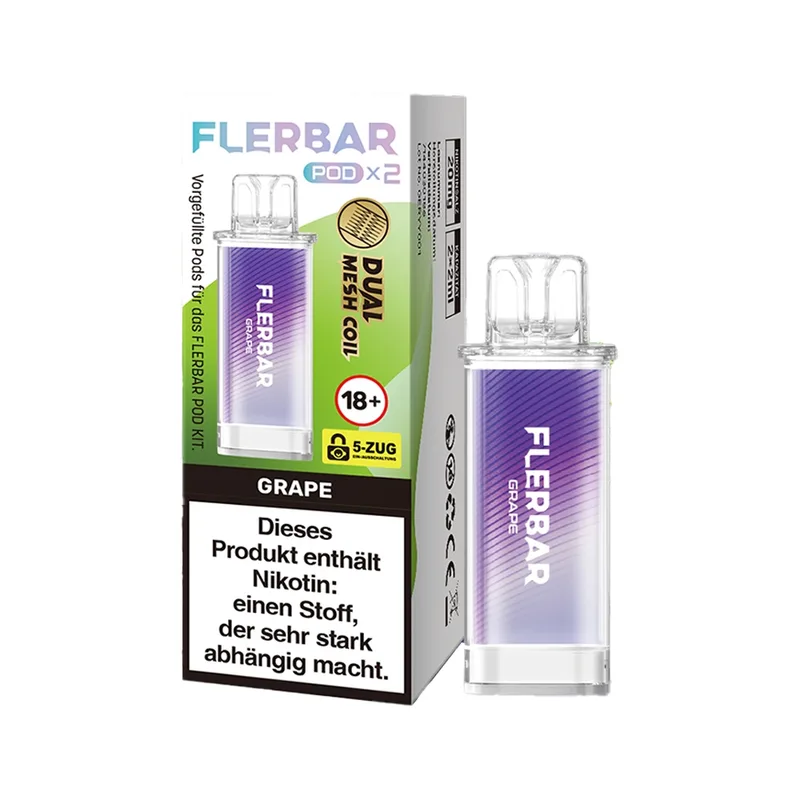 Flerbar POD (2stk) - Grape 20mg – Produktabbildung