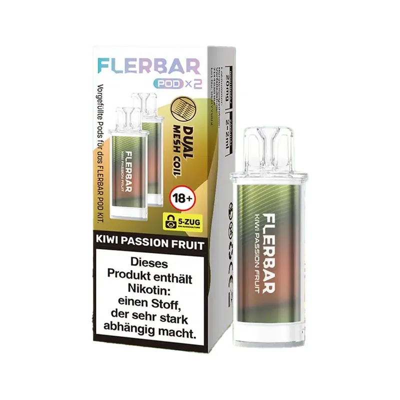 Flerbar POD (2stk) - Kiwi Passion Fruit 20mg – Produktabbildung