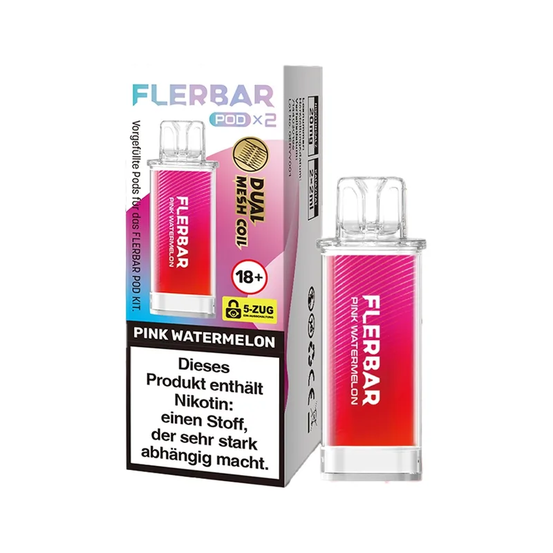 Flerbar POD (2stk) - Pink Watermelon 20mg – Produktabbildung