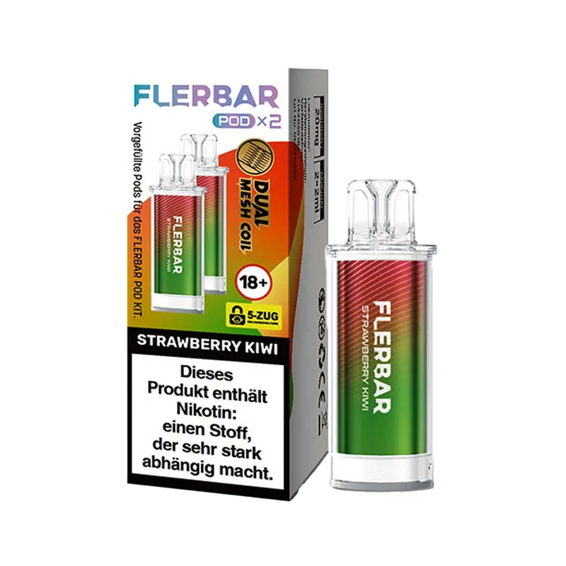 Flerbar POD (2stk) - Strawberry Kiwi 20mg – Produktabbildung