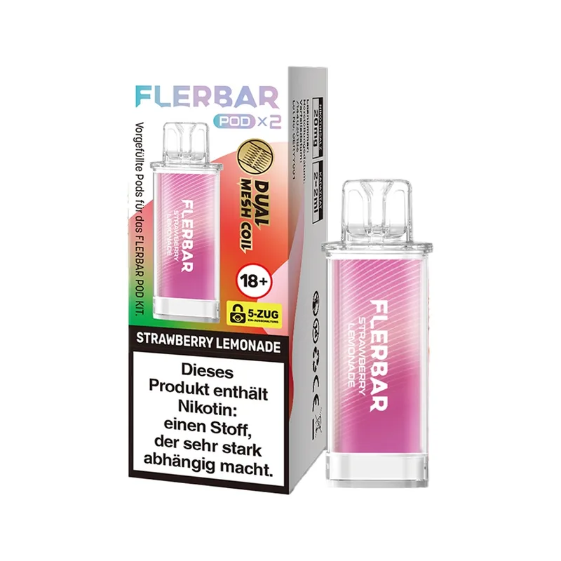 Flerbar POD (2stk) - Strawberry Lemonade 20mg – Produktabbildung