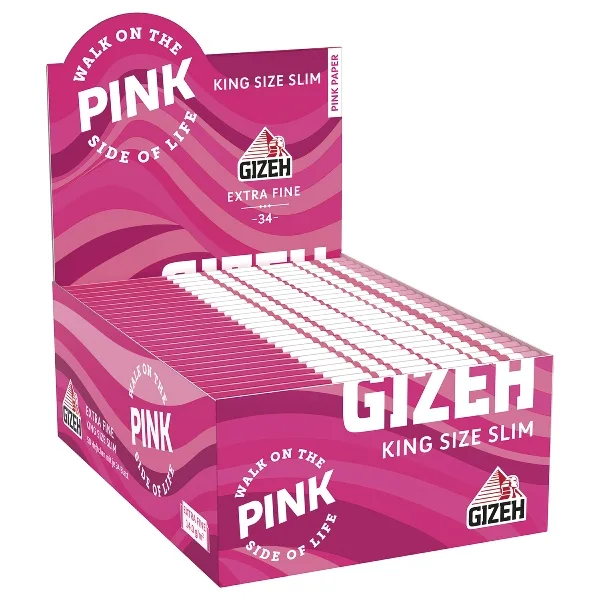 GIZEH All Pink King Size Slim 50x34 – Produktabbildung