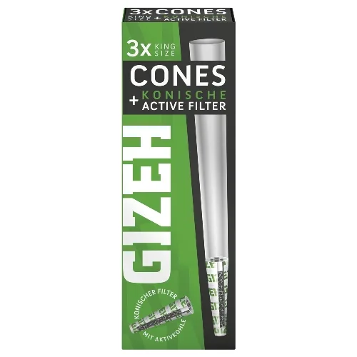 GIZEH Black Cones + konische Active Filter – Produktabbildung