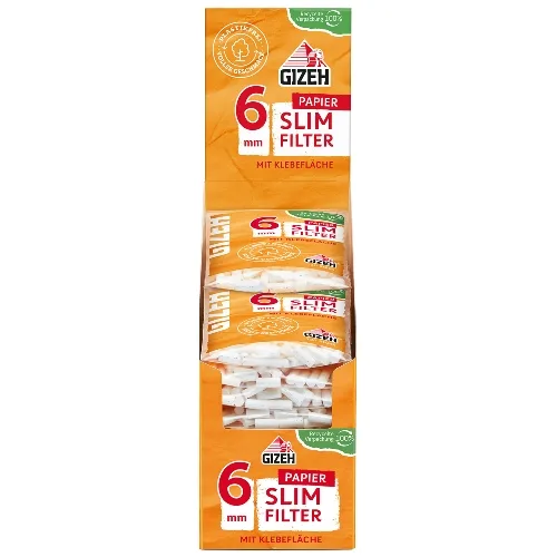 GIZEH Papier Slim Filter 20x120 – Produktabbildung