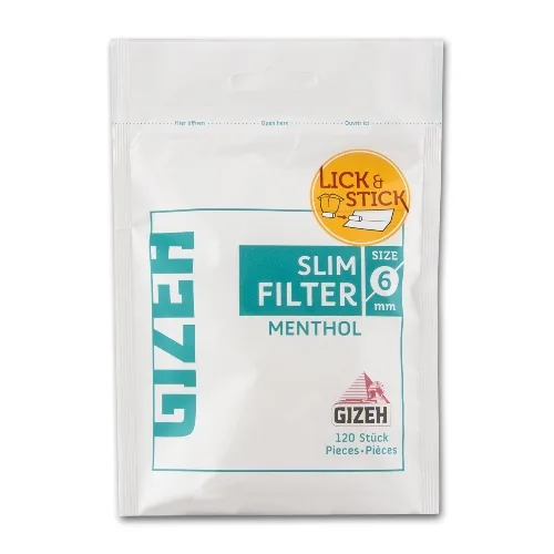 GIZEH Slim Filter Menthol 10x120 – Produktabbildung